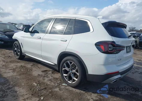 2022 BMW X3 Sdrive30I z USA, uszkodzony, nr VIN 5UX43DP01N9J26049